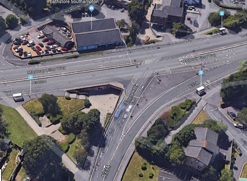 Maybray King Way emergency road works
