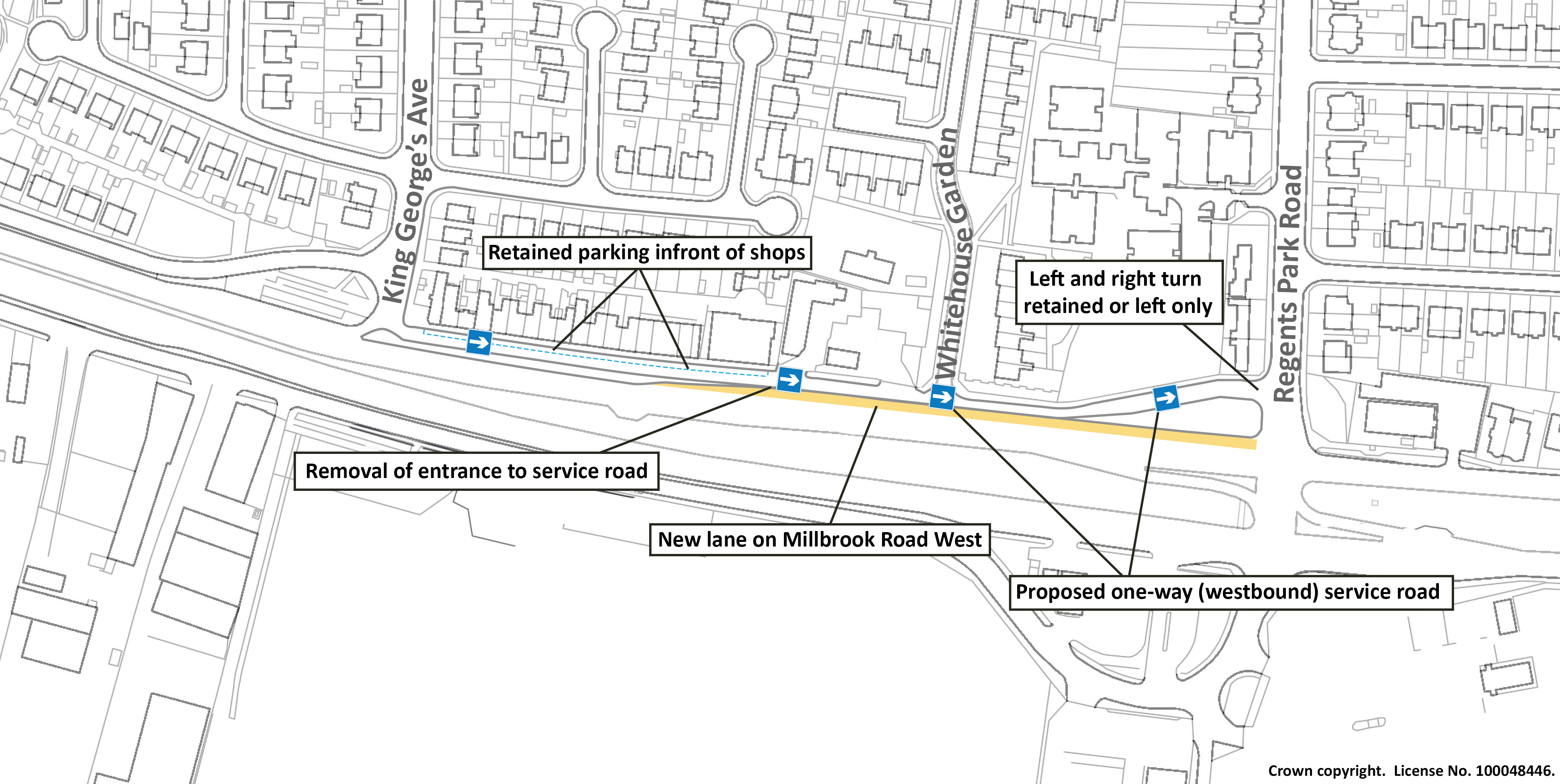 Millbrook Road West Service Road